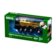                             BRIO Mohutná zlatá akční lokomotiva na baterie                        