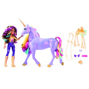 Unicorn Academy Světelný jednorožec Wildstar s panenkou Sophií 24 cm
