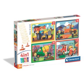 Clementoni - Puzzle 4v1 Zaneprázdnění v práci (12+16+20+24 dílků)