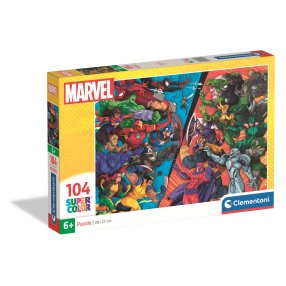 Clementoni - Puzzle 104 Marvel Hrdinové vs. Záporáci