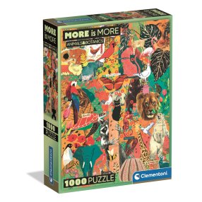 Clementoni - Puzzle 1000 More is More - Zvířata a botanika