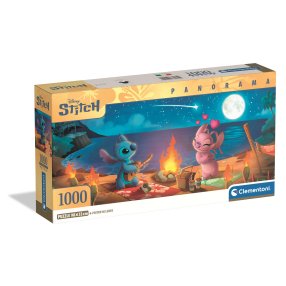 Clementoni - Puzzle 1000 Panorama Disney Stitch