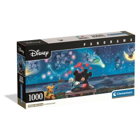 Clementoni - Puzzle 1000 Panorama Mickey a Minnie