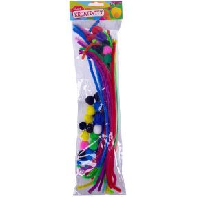 Wiky - Kreativní set 30ks (žinylky, POM POM)