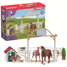 Schleich 42458 Hostující koně, Hannah s fenkou Ruby