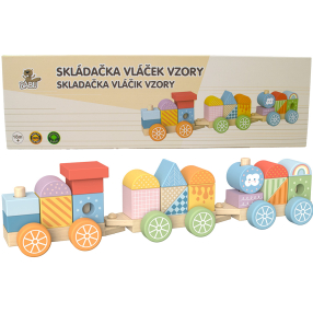 BABU - Dřevěný vláček DUHA