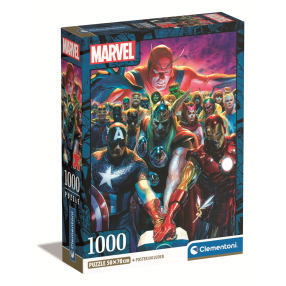 Clementoni - Puzzle 1000 Marvel Avengers - Compact