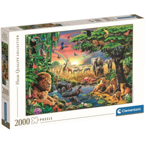 Clementoni - Puzzle 2000 Africké setkání