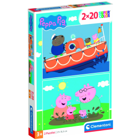 Clementoni - Puzzle 2x20 Prasátko Peppa