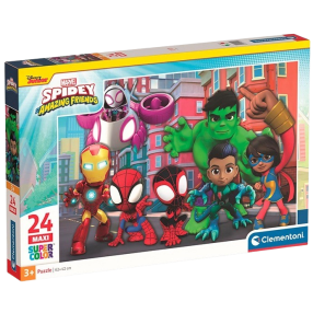Clementoni - Puzzle Maxi 24 Spidey a jeho úžasní přátelé