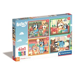 Clementoni - Puzzle 4v1 Bluey (12+16+20+24 dílků)