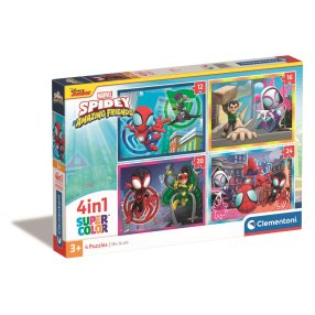 Clementoni - Puzzle 4v1 Spidey a jeho úžasní přátelé (12+16+20+24 dílků)