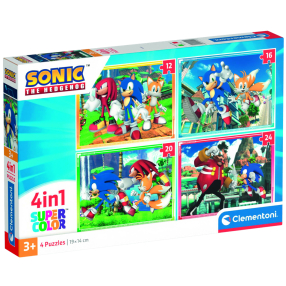 Clementoni - Puzzle 4v1 Sonic (12+16+20+24 dílků)
