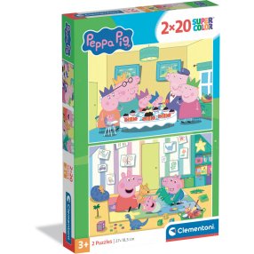 Puzzle 2x20 Prasátko Peppa