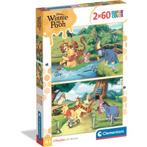 Puzzle 2x60 Medvídek Pú 100 let