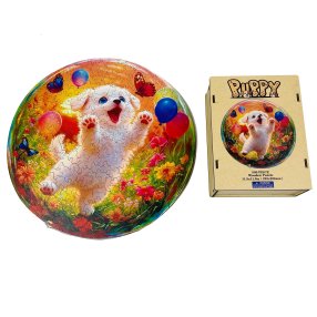 Dřevěné puzzle – Štěňátko