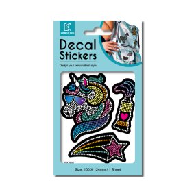 Samolepky glitter jednorožec - 3 ks