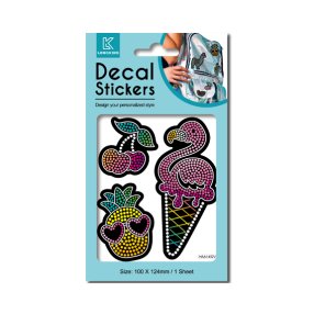 Samolepky glitter plameňák - 3 ks