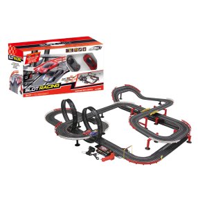 Autodráha 1:43 s lopingy a počítadlem kol (USB napájení)