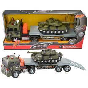 CITY SERVICE CAR - 1:16 Tahač s návěsem a tankem