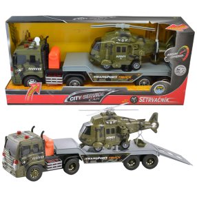 CITY SERVICE CAR - 1:16 Tahač s návěsem a vrtulníkem 571G