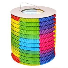 Lampion válec barevný 15 cm