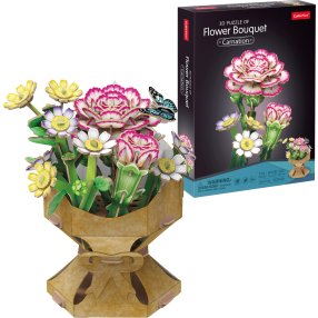 CubicFun - Puzzle 3D Kytice karafiátů 134 dílků