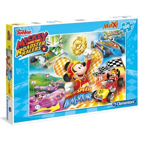 Clementoni - Puzzle Maxi 100 Mickey závodník
