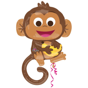 Balónek foliový - Šťastná opice 63 x 91 cm