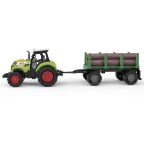 FARM SERVICE - Traktor s valníkem na dřevo 1:43 se zvukem a světlem
