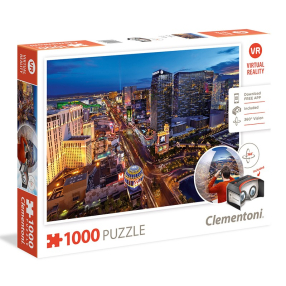 Clementoni 39404 - Puzzle VIRTUAL REALITY 1000 Las Vegas