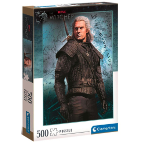 Clementoni 35092 - Puzzle 500 Netflix: Zaklínač - Geralt