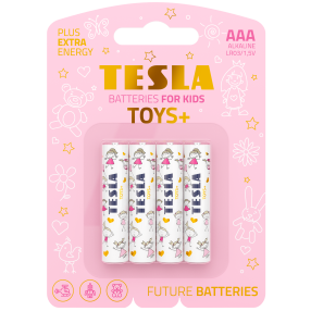 TESLA TOYS+ Alkalická baterie HOLKA AAA 4ks