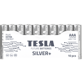 TESLA SILVER+ Alkalická baterie AAA 10ks