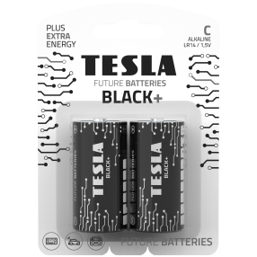 TESLA BLACK+  Alkalická baterie malé mono C 2ks