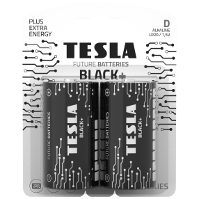 TESLA BLACK+ Alkalická baterie velké mono D 2ks