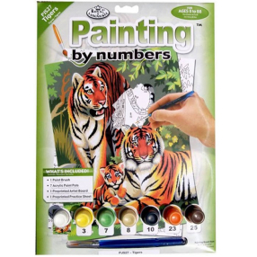 Malování podle čísel 22x30cm Tygři