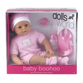 Dolls World - Panenka baby boohoo 46 cm - pláče + skutečné slzy