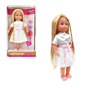 Dolls World - Panenka Catherine deluxe dlouhé vlasy 41 cm