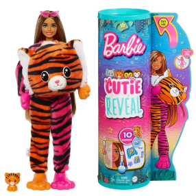 Barbie Cutie Reveal Barbie Džungle - Tygr HKP99
