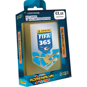 Sběratelské kartičky PANINI FIFA 365 2022/2023 - ADRENALYN - plechová krabička pocket