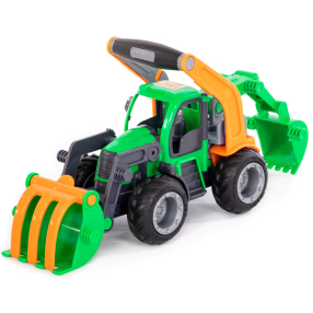 Traktor GripTruck s pluhem a rypadlem 34 cm