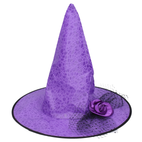 Wiky - Set karneval čarodějnický klobouk fialový
