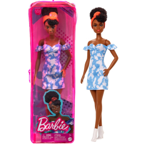 Barbie modelka - džínové šaty
