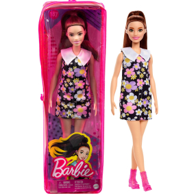 Barbie modelka - šaty se sedmikráskami