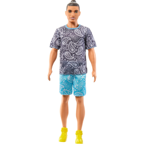 Barbie model Ken - tričko s kašmírovým vzorem