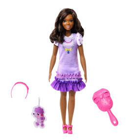 Barbie moje první Barbie panenka - Černovláska s pudlíkem
