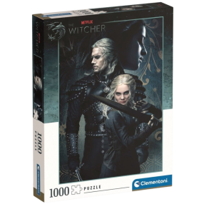 Clementoni 39702 - Puzzle 1000 Netflix: Zaklínač - Geralt a Ciri