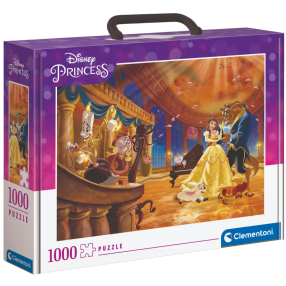 Clementoni 39676 - Puzzle 1000 v kufříku Disney Kráska a zvíře