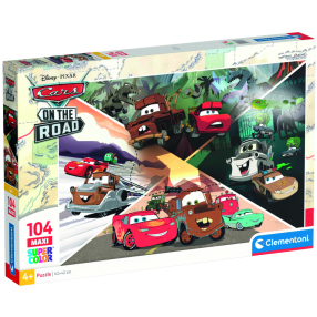 Clementoni 23774 - Puzzle Maxi 104 Disney Disney Pixar CARS: Auta na cestách